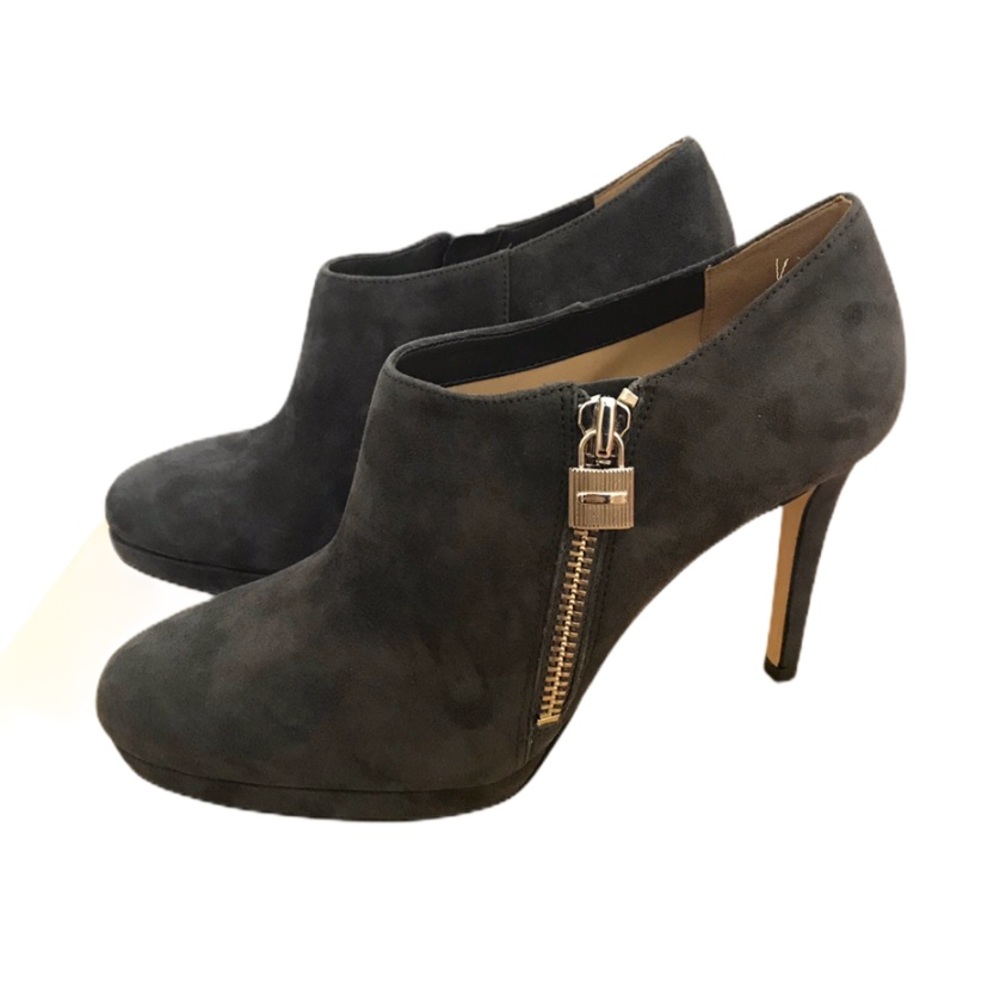 Michael Kors Jillian Ankle Boot Suede Charcoal